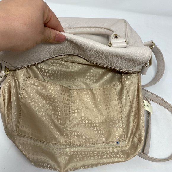 Kate Spade Grant Park Alida Shoulder Tote Wkru2640 In Moussfrost Taupe - Picture 6 of 16